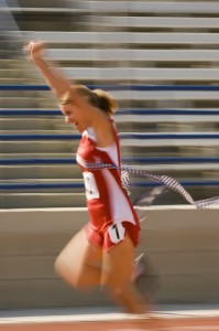 Blurred-motion-of-woman-running